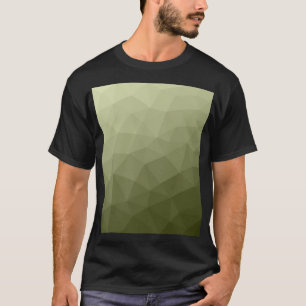 Heeresgrün-Oliv-Gradient geometrisches Maschenmust T-Shirt