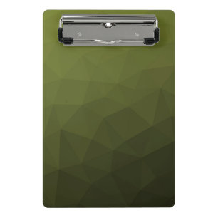 Heeresgrün-Oliv-Verlaufs-Geometrie-Netzmuster Mini Klemmbrett