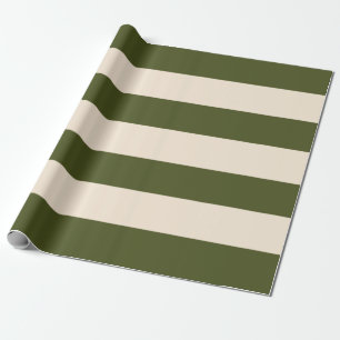 Heeresgrüne Streifen Geschenkpapier