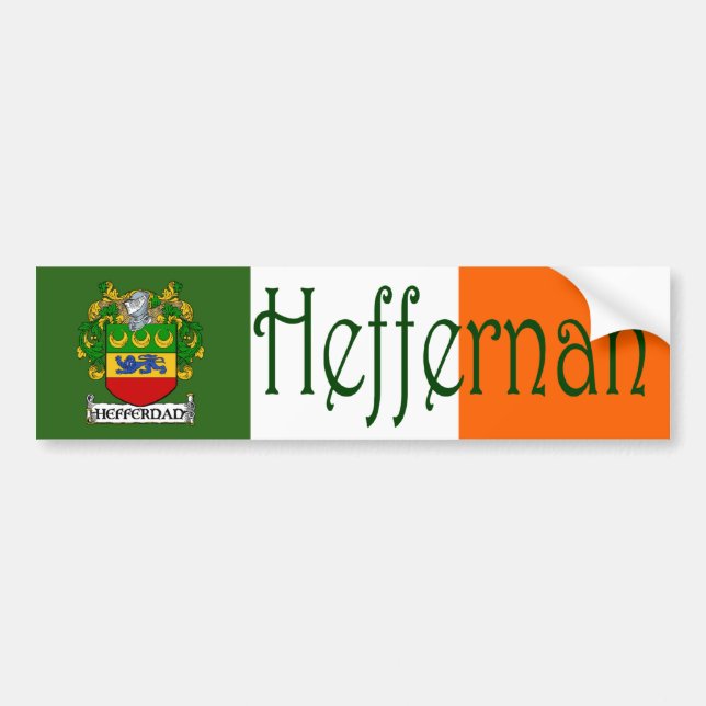 Heffernan Coat of Arms Flag Autoaufkleber (Vorne)