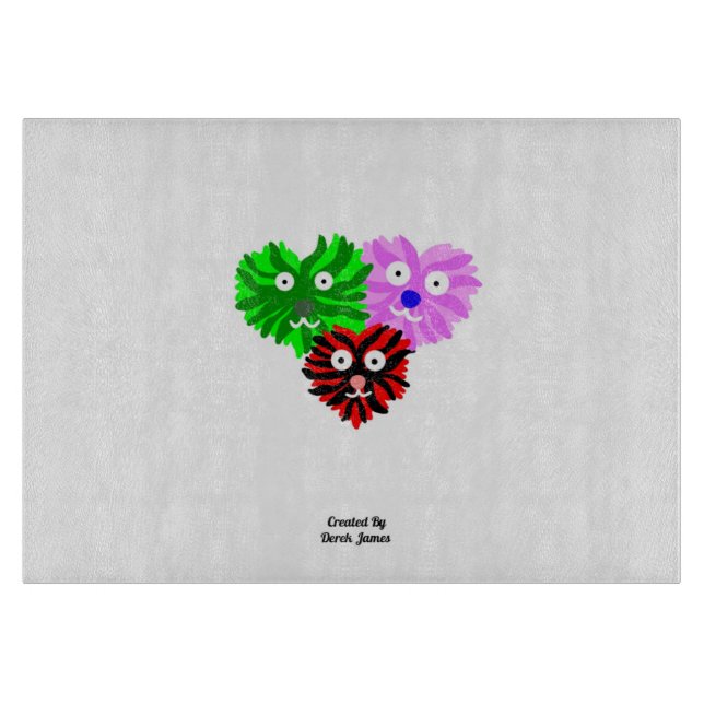 Heft Fuzzies Glas Cutting Board Schneidebrett (Vorderseite)