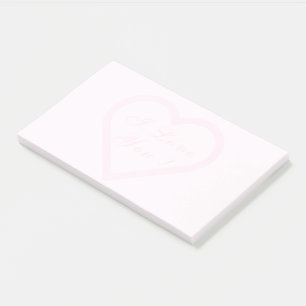Heft Post it Notes - I Liebe You - Custom Text Post-it Klebezettel