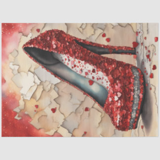 Heft Red High Heel Glamour Decoupage Papier