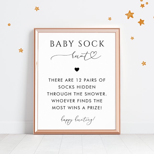 Heft Script Baby Sock Hunt Baby Shower Spielzeiche Poster (Von Creator hochgeladen)