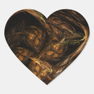 Heftaufkleber der Mutter Erde Abstrakte Kunst Herz-Aufkleber