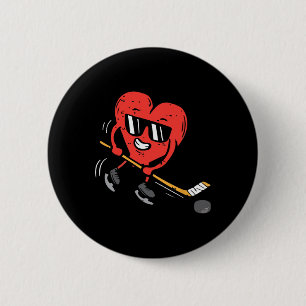HeftEishockeyspieler Valentinstag Niedlich Sports Button