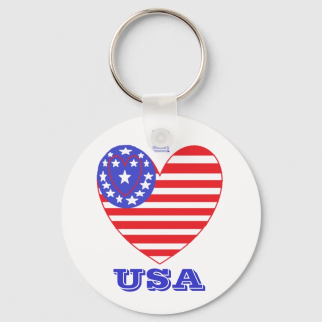 Heftflag USA Schlüsselanhänger (Vorderseite)