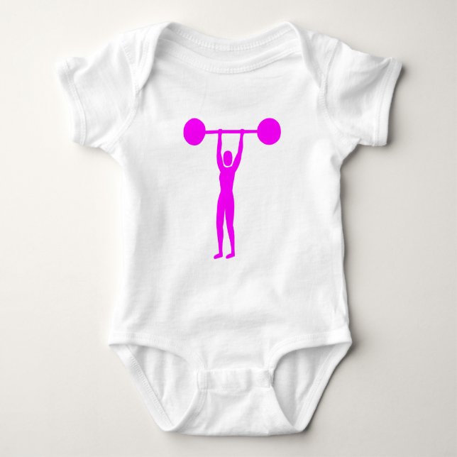 Heftgestänge 02 - Magenta Baby Strampler (Vorderseite)