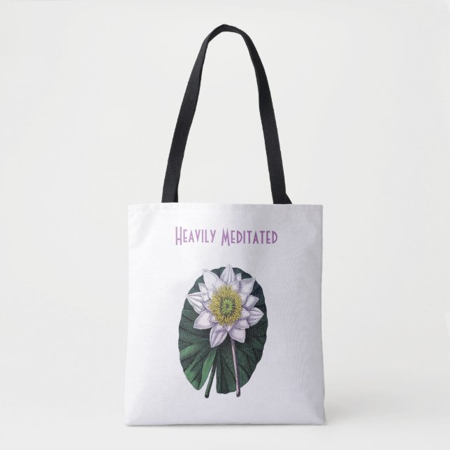 Heftig meditierte Funny Louts Yoga Tote Bag (Vorderseite)
