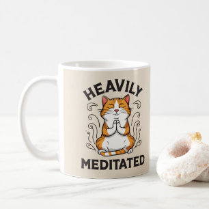 Heftig meditierter Funny Yoga Kaffeetasse