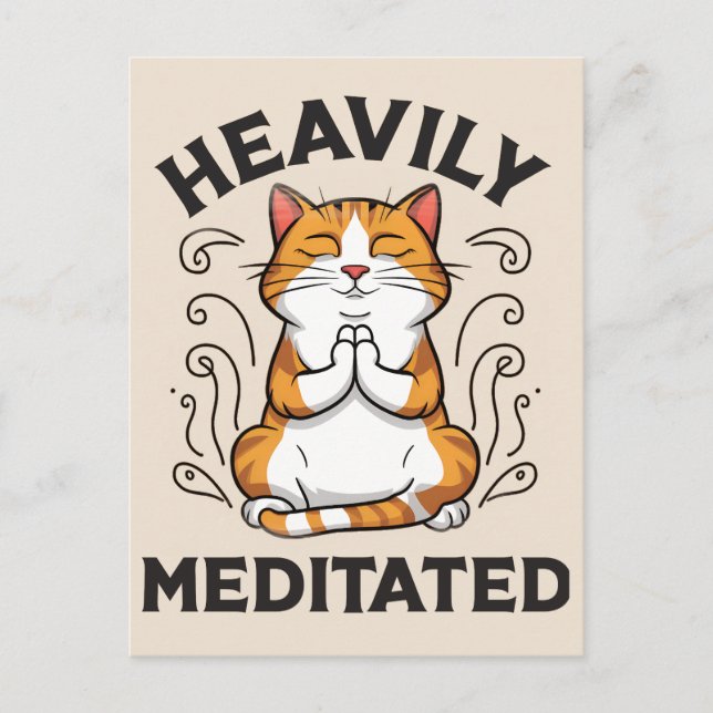 Heftig meditierter Funny Yoga Postkarte (Vorderseite)