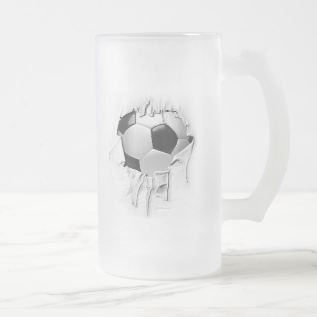 Heftige Fußball-mattierte Bier-Tasse Mattglas Bierglas (Rechts)