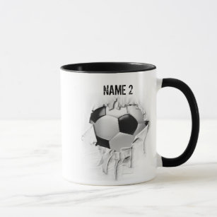 Heftige Fußball-personalisierte Tasse
