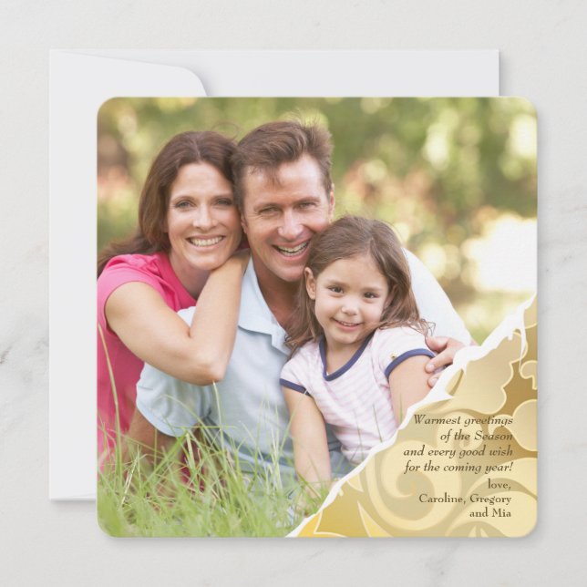 Heftige Rand-Foto-Feiertags-Karte Feiertagskarte (Vorderseite)