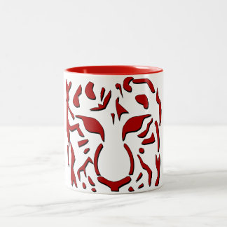 Heftige Tiger-Tasse im Rot Zweifarbige Tasse