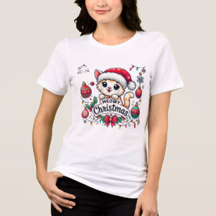 heftige Weihnachten Tri-Blend Shirt