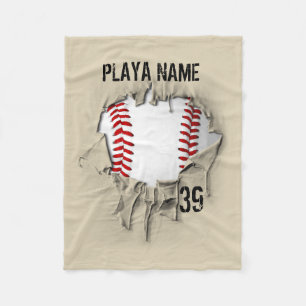 Heftiger Baseball (personalisiert) Fleecedecke