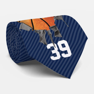 Heftiger Basketball (dunkel/personalisiert) Krawatte
