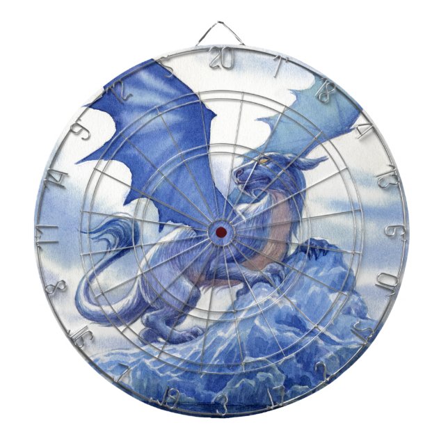 Heftiger blauer Drache Dartscheibe (vorne)
