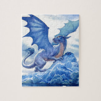 Heftiger blauer Drache Puzzle