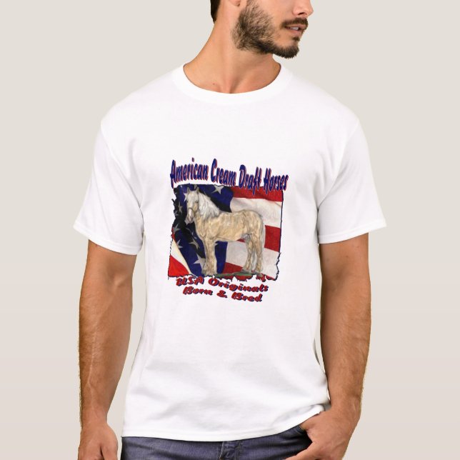 Heftiger Flaggen-Creme-T - Shirt (Vorderseite)