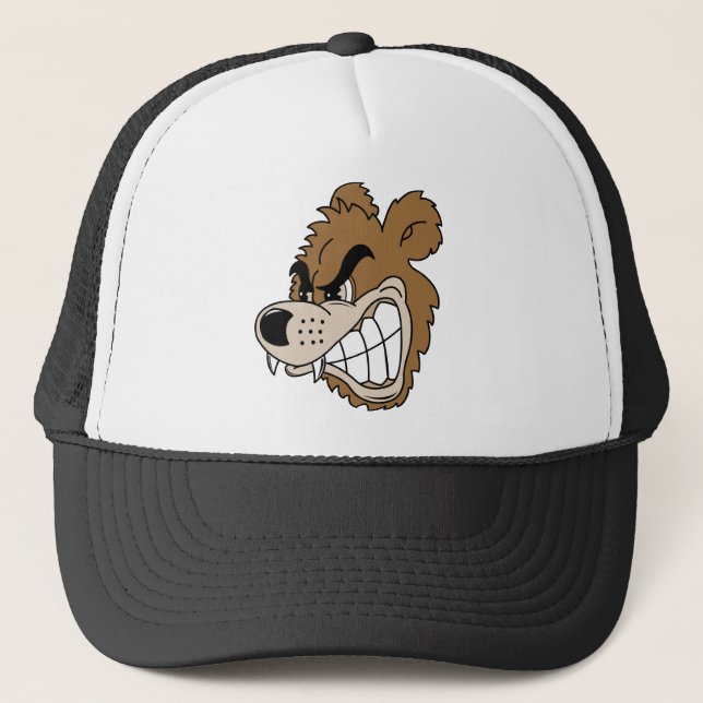 Heftiger Grizzlybär Truckerkappe (Vorderseite)