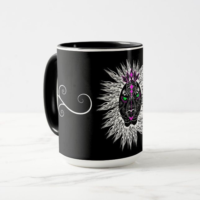 Heftiger Löwe die Löwe-Tasse Tasse (Vorderseite Links)