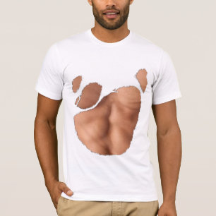 Heftiger T - Shirt mit Fake-ABS (helle Haut)