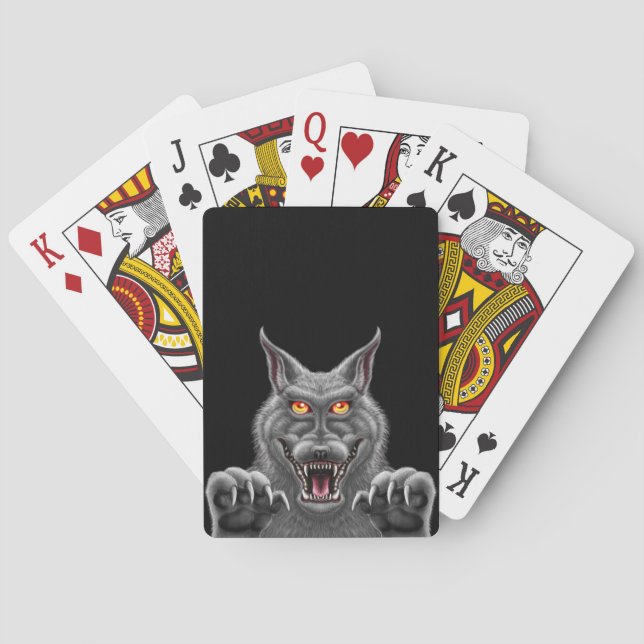 Heftiger Werewolf-Spielkarten Spielkarten (Rückseite)