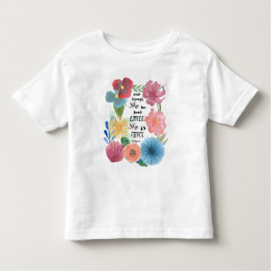Heftiges Shakespeare-Zitat mit Watercolor-Blumen Kleinkind T-shirt