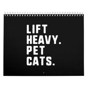 Heftkatzen für Hobbyhure Funny Gym Workout Liftin Kalender