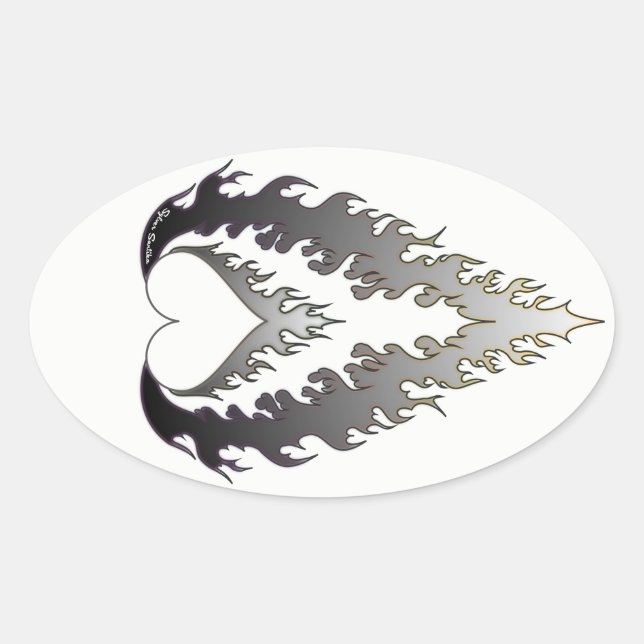 Heftklammer : Silber Ovaler Aufkleber (Vorderseite)