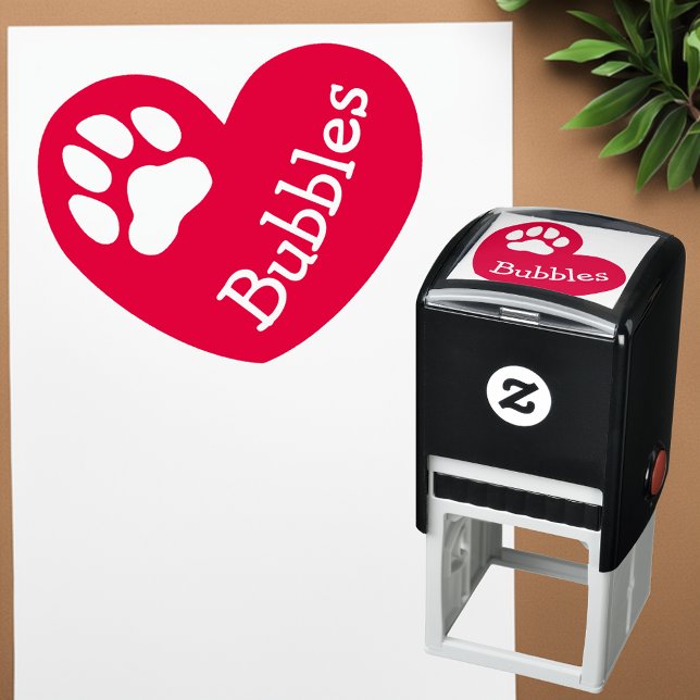 Heftpfeil Beschriftung des Begleiters Beschriftung Permastempel (Paw-sitive Love: Cute Pet Name Signature Self-Inking Stamp 🐾❤️)