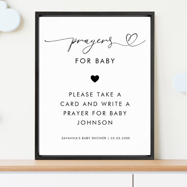 Heftskriptgebete für Baby Shower-Zeichen Poster (Von Creator hochgeladen)