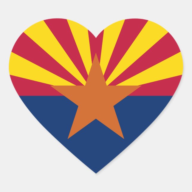 Heftsticker für Arizona Herz-Aufkleber (Vorderseite)