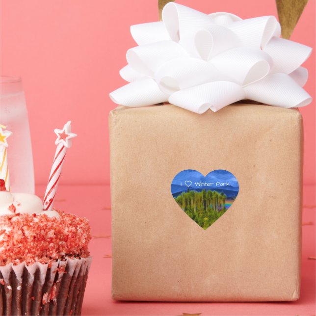 Heftsticker für Winter Park Herz-Aufkleber (Party)