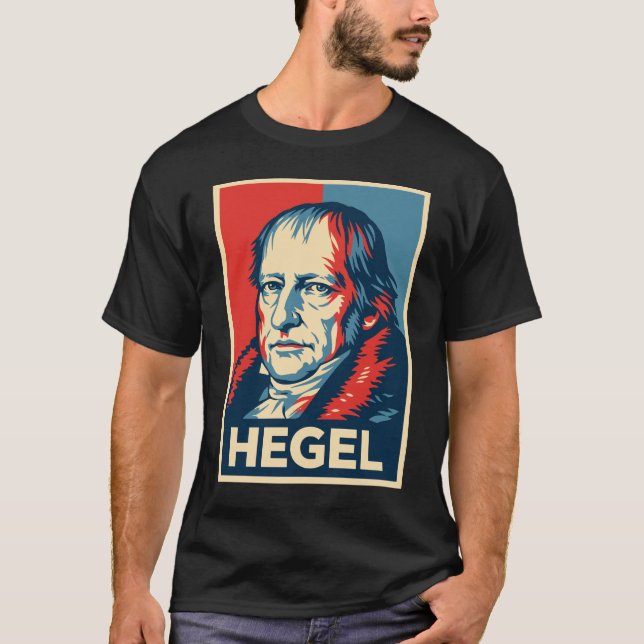 Hegel Pop Art Portrait T-Shirt (Vorderseite)