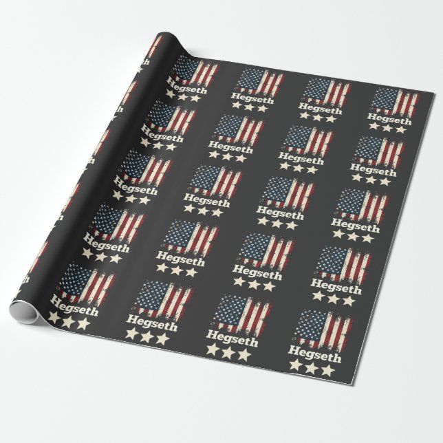 Hegseth Trump Administration American Flag Geschenkpapier (Ungerollt)
