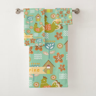 Hehe House Country Skandinavien Aquamarin Badhandtuch Set