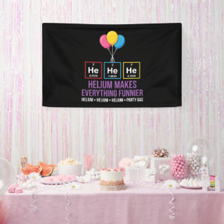 HeHeHe Helium Periodensystem Geburtstagsfeier Banner