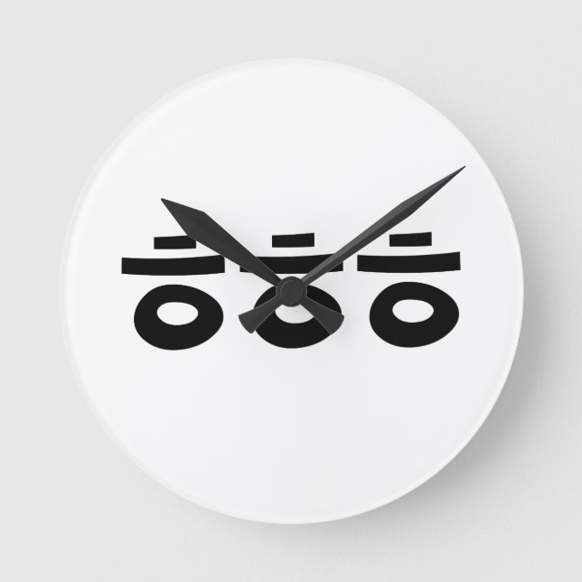 HEHEHEHE ㅎ ㅎ ㅎ koreanischen Slang Runde Wanduhr (Vorderseite)