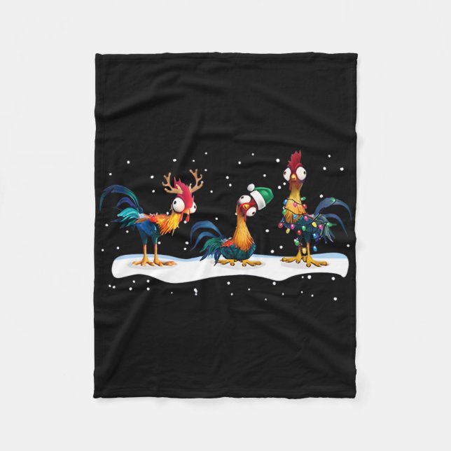 Hei Hei Chicken Christmas - Uni Fleecedecke (Vorderseite)