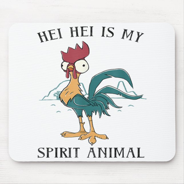 Hei Hei ist mein Spirit Animal Portrait Mousepad (Vorne)