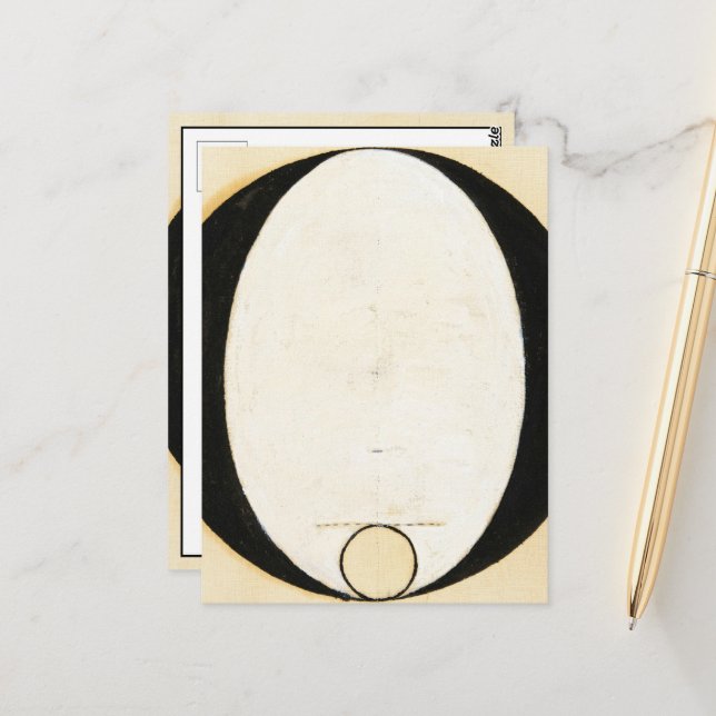 Heide, 1920 von Hilma af Klint Postkarte (Vorderseite/Rückseite Beispiel)