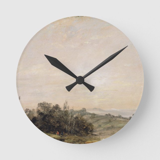 Heide John Constables | Hampstead, blickend in Runde Wanduhr (Vorderseite)