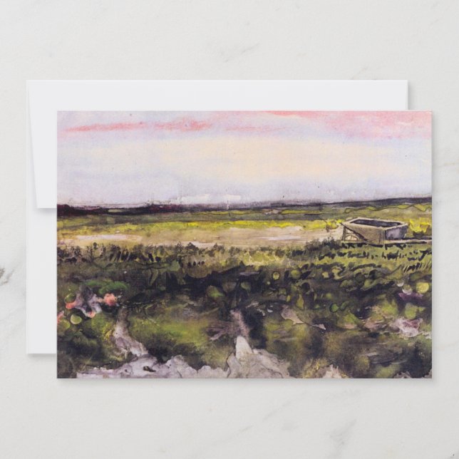 Heide mit einer Schubkarre von Vincent van Gogh (Vorderseite)