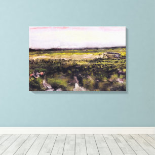 Heide mit Schubkarre von Vincent van Gogh Leinwanddruck