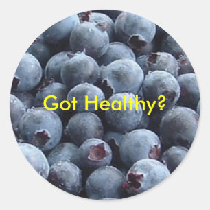 Heidelbeeren, gesund Got? Runder Aufkleber