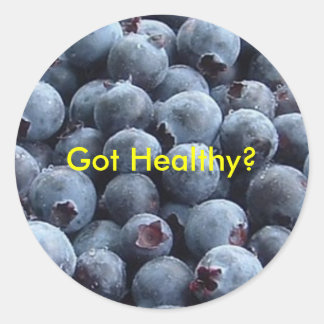 Heidelbeeren, gesund Got? Runder Aufkleber