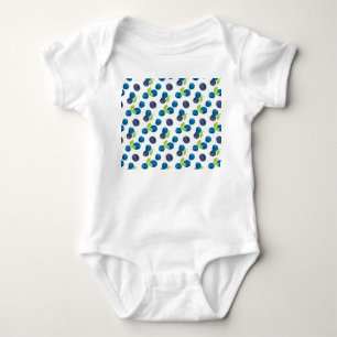 Heidelbeeren Vintage Blaubeere Illustration Baby Strampler